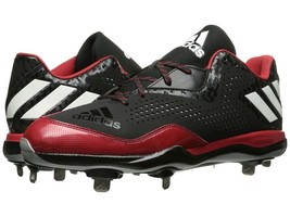 Adidas Power Alley 4 Men&#39;s Metal Baseball Cleats SPG 753001 Black Red Si... - $59.99