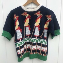 Marisa Christina Collection Sweater Cardigan Croquet Short Sleeve Top Shirt XS - £27.24 GBP