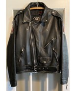 First Genuine Leather Black Vintage Thinsulate Motorcycle Jacket Harley ... - £154.31 GBP