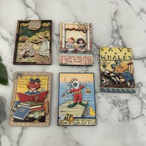 Mary Engelbreit Vintage Fridge Magnets Lot of 5 Rectangle Quotes Water A... - $25.73
