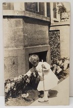 RPPC Adorable Child Gardening Rossville NY area Postcard B14 - $12.95