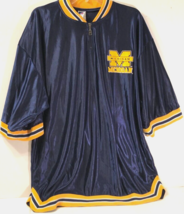 $50 Michigan Wolverines Vintage 90s NCAA Basketball Pullover Shooting Warmup L - £8.55 GBP