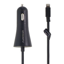 PureGear (12W/2.4A) (MFI) Car Charger for Apple Devices - Black (62804PG) - £8.25 GBP
