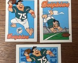 Flintstones NFL Miami Dolphins Football Trading Cards 71-15-43 1993 Card... - £9.66 GBP