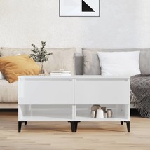 Side Tables 2 pcs High Gloss White 50x46x50 cm Engineered Wood - £47.06 GBP