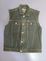 Introspect Vintage Size L Denim Jean Vest Harley Davidson HD Patch On Back - £28.71 GBP