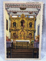 Alter In Serra Chapel , Mission San Juan California Vintage Postcard - $1.35