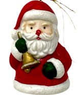 1985 Giftco Porcelain Santa Bell Ringer Christmas Ornament Hand Painted ... - $9.61 CAD