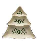 Lenox Holiday Tree Divided Server 9.75 Inch Dimension Collection In ORIG... - $576.70 MXN