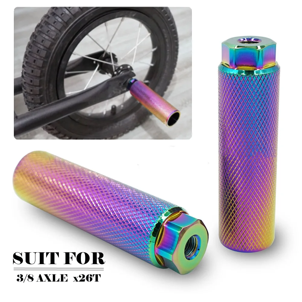 X for mtb bmx bike bicycle axle pedal alloy foot stunt peg footrest lever cylinder grip thumb200