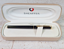 Sheaffer Agio Fountain Pen Black Lacquer w Gold Plate Trim F Nib - $37.99