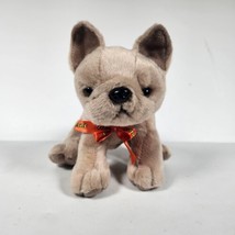 Reese&#39;s Plush Dog French Bulldog Orange Bow 7” Stuffed Animal Galerie - £9.54 GBP