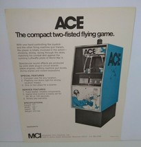 MCI Ace Arcade FLYER Original NOS 1970 Vintage Retro Combat Game Paper Art Sheet - £27.38 GBP