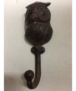Brown Cast Iron Owl Wall Mount Hat Coat Jacket Holder Hook - $1,256.20 MXN