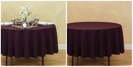 1 pc 90 in Round Polyester Tablecloths, Weddings &amp; Events - Eggplant - P01 - £39.01 GBP