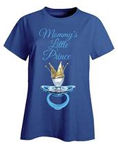 Kellyww Mommy&#39;s Little Prince Pacifier with Crown Design - Ladies T-Shirt Royal  - £26.10 GBP