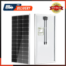 100 Watt 12V Monocrystalline Solar Panel With Solar Connectors High Efficiency - £75.15 GBP