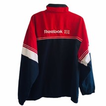 Y2K Reebok Classic Mens Track Jacket Full Zip Red/Blue/White Size XL Spellout - £37.33 GBP