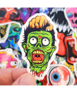 50 PCS Halloween Zombie Sticker Pack, Horror Skull Stickers, Scary Hallo... - £7.88 GBP