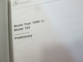 1999 Mercedes Benz Model 163 Intro into Service Manual PRELIMINARY OEM Book - $44.98