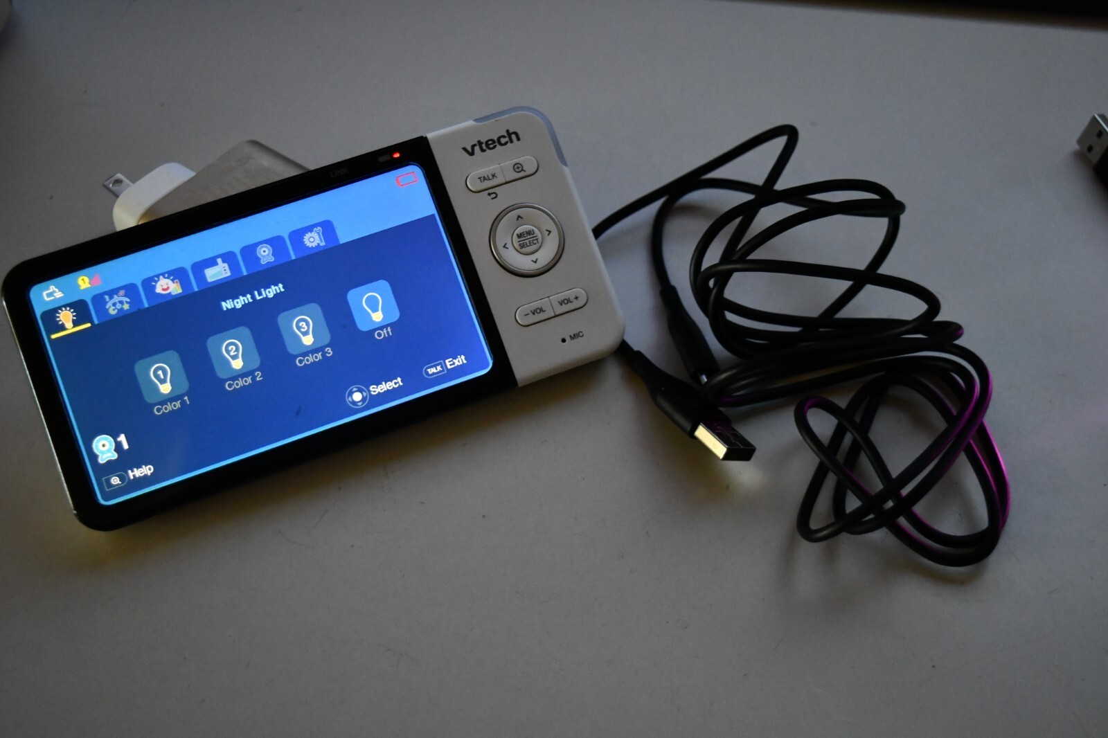 vtech rm5754hd Baby Monitor Screen Unit w plug and wire only GOOD BATTERY - $26.39