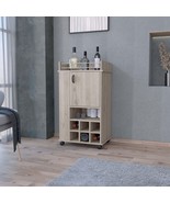 Allandale Gray Bar Cart: Wine Rack &amp; Casters - €177,34 EUR