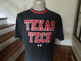 Charcoal Gray Under Armour Authentic Texas Tech Red Raiders NCAA T-Shirt Men XL - £16.23 GBP