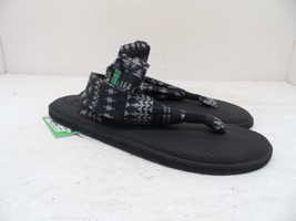 Sanuk Women&#39;s Yoga Sling 2 Prints Sandals Black Size 7M - £19.49 GBP