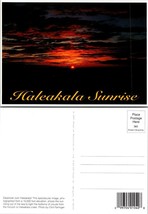 Hawaii Haleakala Sunrise Over Sea Crater Orange Sun Lighting Clouds VTG Postcard - £7.49 GBP