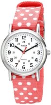 Timex Women&#39;s TW2P656009J Weekender Silver-Tone Watch with Reversible Pink Nylon - £96.63 GBP