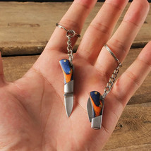 Portable Mini 3&quot; Pocket Knife Keychain Wood Handle Camping Letter Opener - $16.51 CAD