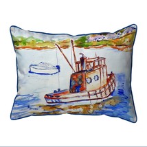 Betsy Drake Rusty Boat Small Indoor Outdoor Pillow 11x14 - £39.56 GBP