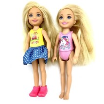 Lot 2 Chelsea Doll Barbie Club Little Sister 5.5” Happy Camper &amp; Today’s Magical - $9.50