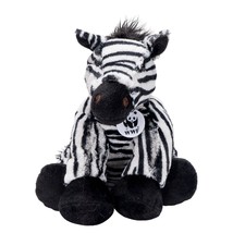 Build A Bear WWF Zebra Plush 15&quot; Black White Tag Stuffed Animal Toy - $17.68