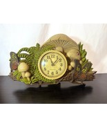 Vtg Burwood Mushroom Clock Butterflies Ladybug DOESN&#39;T WORK Woodland Dec... - $752.48 MXN