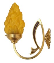 Design Art Deco Wall Light &quot; Wall Flame Light Brass Lamp - $168.23