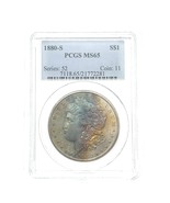 1880-S $1 Silver Morgan Dollar PCGS MS65 Nice Obverse Toning! - $3,404.19 CAD