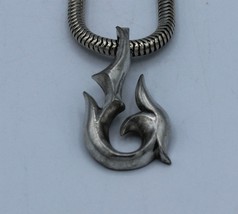 Coral Pendant On Snake Chain Vintage 2002 Alchemy Spirit English Pewter - £29.51 GBP