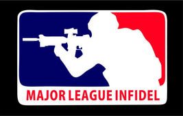 Major League Infidel Embroidered T-Shirt S-6XL, LT-4XLT Gun Rights NRA New - $19.22+