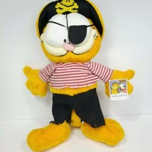 Garfield Cat Pirate Hat Eye Patch Plush Stuffed Animal Vintage Large 18&quot;... - £31.37 GBP