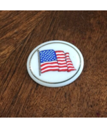 Vintage Lenox Ceramic American Flag Pin With Gold Accent - $10.82 CAD