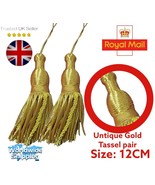 Untique Gold Bullion Tassels pair &quot;12CM&quot; For Army Uniform&#39; church Vestme... - €16,33 EUR