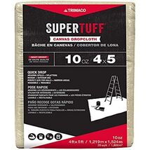 Trimaco SuperTuff 10 oz thick Heavyweight Canvas Drop Cloth, 4-feet x 5-... - $28.92 CAD