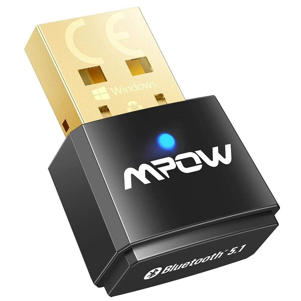 New Mpow BH519A Bluetooth 5.1 USB Dongle Adapter for PC Laptop Support W... - $3.95