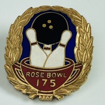 Rose Bowl Enamel Bowling Lapel Pin 175 Club Vintage Award Bowling Ball Pins - £13.68 GBP