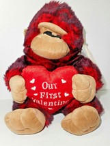 DanDee Gorilla Plush Our First Valentine Love Monkey Ape Stuffed Animal ... - £15.00 GBP