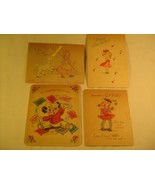 Lot of 4 Vintage GREETING CARDS 1930 - 1940s [Y79C1c] - £8.77 GBP