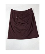 Talbots Womens Petite Italian Flannel Skirt 16P Wool Blend Burgundy - $24.68