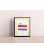 Land of the Free- Home of the Brave - 4th of July- Patriotic American Fl... - £0.19 GBP