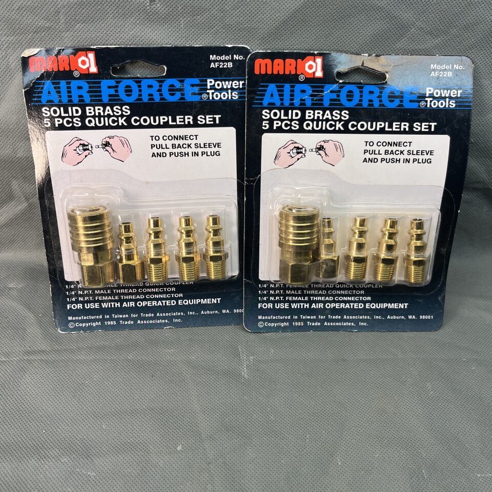 Lot Of 2 - AF22 5pc Brass Quick Coupler Set (you Get Both) - $7.80